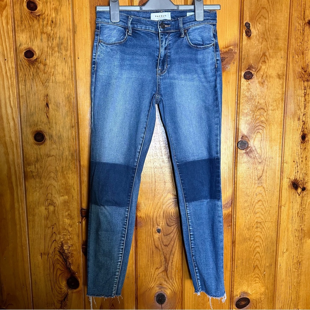 PacSun Super Stretch Ankle Jegging Patchwork Jeans